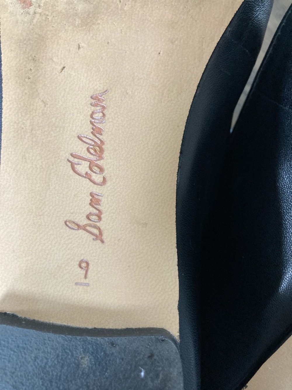 Sam Edelman Black Mary Jane Leather Flats with Gold Buckle - Picture 6 of 6